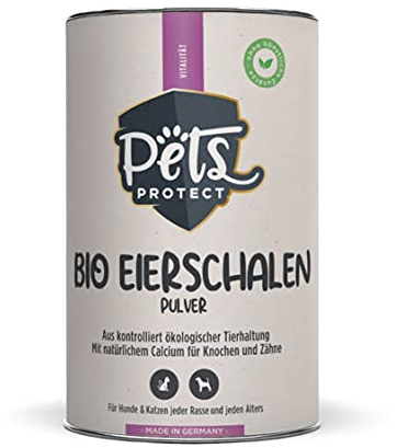 Bio Eierschalenpulver für Hunde & Katzen | Natürliche Calciumquelle zur Unterstützung von Knochen & Zähne | Futter- & Barf Zusatz | Besonders hohe Bioverfügbarkeit | 200g | Deutsche Herstellung