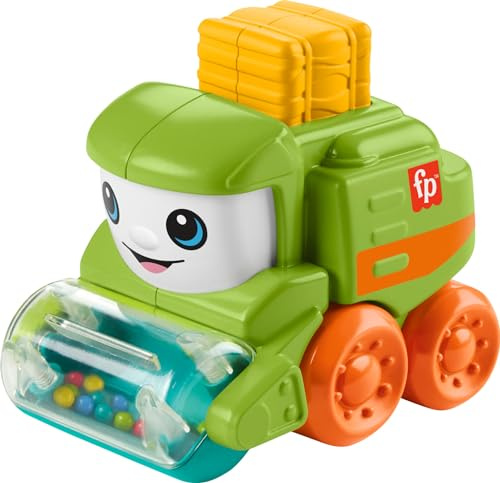 Fisher-Price Juguete para bebé Rollin' Tractor Push-Along Vehículo con Actividades motoras Finas para bebés a Partir de 6 Meses