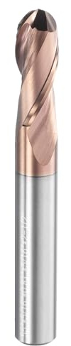 sourcing map Ball Nose End Mill 2 Flute 5/16 Diameter 5/16 Shank Tungsten Carbide Uncoated Spiral CNC Router Bits 0.81 Cutting Length Single End Ball for Carving Engraving Grinding