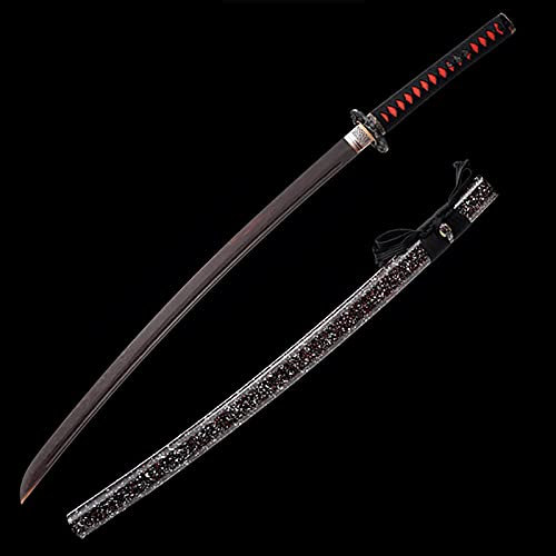 Katana in Palissandro, Spada Samurai in Legno Fatta a Mano con Fodero, Bokken da 103 cm per Esposizione, Collezione Cosplay e Allenamento Kendo