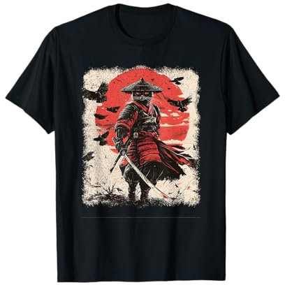 Samurai Cat, Vintage Japanese Warrior Art | Anime & Samurai T-Shirt