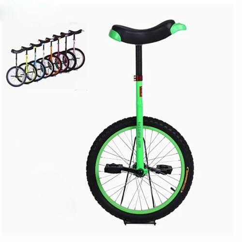 Monocycles For Enfants/adultes, Roues Antidérapantes De 12 À 20 Pouces, Selle Réglable, Vélo D'entraînement À Une Roue, Adapté Aux Amateurs De Vélo D'une Hauteur De 95 Cm À 175 Cm(Green,20in)