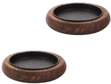 SinChic Portacandele in Legno, 2 PCS Piatto Porta Candele Rotondo 8 cm, Porta Candele da Tavolo per Candele Matrimonio e Feste Natalizia