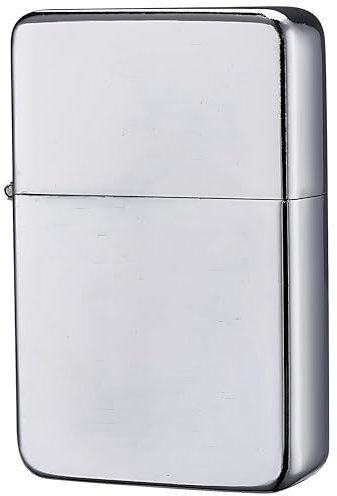 CHAMP Satin bensintändare, borstad krom, stormtändare, hög kvalitet, kompakt (5,8 x 4 x 1,3 cm), påfyllningsbar, vindtät tändare, kompatibel med blixtbränsle, grå, 40400344