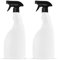 McKLords Confezione da 2 flaconi spray bianchi da 750 ml, ricaricabili, in plastica, per pulizia, giardinaggio e parrucchieri, resistenti