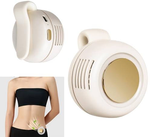 Portable Silent Mini Bladeless Electric Fan,Small fan Clip on for Shirt & Waist,2026 New Mini Bladeless Fan Clip On,Adjustable 3-Speed For Outdoor & Travel & Office, Travel Accessories, Gift (white)