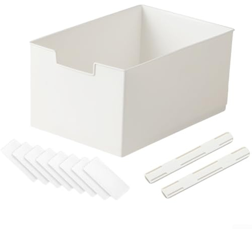 Caja de almacenamiento extraíble de estilo japonés, organizador de cajones de cocina deslizante para armario estrecho, cesta de plástico debajo del fregadero con inserto divisor, bandeja de tocador