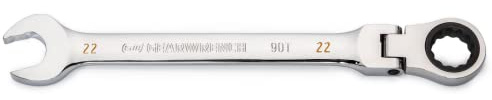 GEARWRENCH 22mm 4 Degree Swing Arch 12 Point Flex Head Ratcheting Combination Wrench - 86722