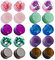 TBOSEN Set mit 10 Paar gemischten Stein-Ohrstöpseln Ohrlehren Ohrtunnel Double Flare Plugs Expander Body Piercing Schmuck 0g-5/8 in 8mm-16mm