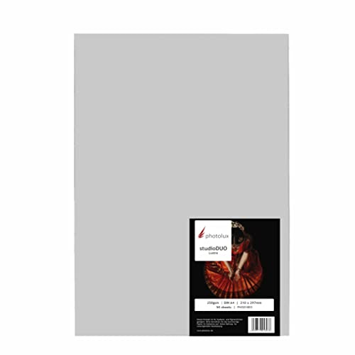Photolux studioDUO Lustre 250 GSM, beidseitig bedruckbar Fotopapier in Premiumqualität DIN A4 (210x297mm) 50 Blatt