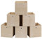 SONGMICS Boîtes de Rangement, Lot de 6, Coffres de Rangement en Tissu Non-Tissé avec Poignée, 30 x 30 x 30 cm, Cubes, pour Étagère, Pliables, Rangement de Vêtements, Beige Sable RFB006K03