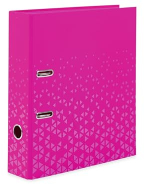 HERMA 20126 mapp A4 Color Pink, 7 cm bred, motivmapp av kartong med innertryck för skola och kontor, stabil barnringpärm i kartong för pojkar och flickor