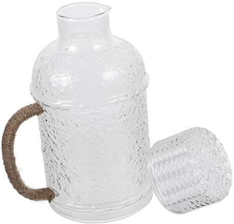 Zerodeko Carafe Verre Avec Couvercle Capacité Idéale Pour Jus Thé Design Élégant Résistant Chaleur Parfait Pour Réfrigérateur
