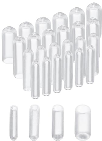 QUARKZMAN 40pz Tappi Terminali in Gomma Rotondi 2mm 3mm 4mm 6mm Coperture in Vinile Trasparenti per Protezione Filettature di Viti Assortimento Kit