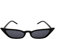 Luxxada Sonnenbrille Cateye Damen Katzenaugen Brille Schwarz Schmal UV400 Festivalbrille