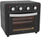 HOMCOM Minibackofen Umluft 30L Mini Ofen Backblech, Grillrost, Krümelblech, 90 °C-230 °C Heißluftfritteuse 7 Modi, Frittierkorb, 60 Min. Timer, 1600W
