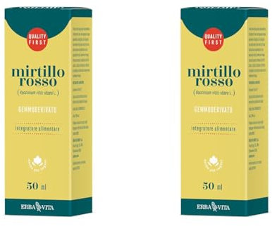 Erba Vita Gemmoderivato Mirtillo Rosso - 50 ml (Confezione da 2)