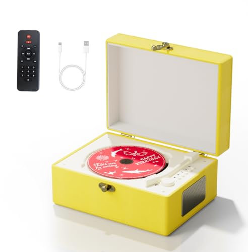 Yintiny Reproductor de CD amarillo