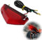 Greacesrio Fanale Posteriore Moto, Universale Moto Led Stop Freno Indicatori di Segnale, Rosso