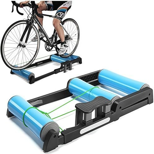 Vikbar cykeltränare – träningsmaskin med justerbar motstånd för inomhuscykling fitnessträning