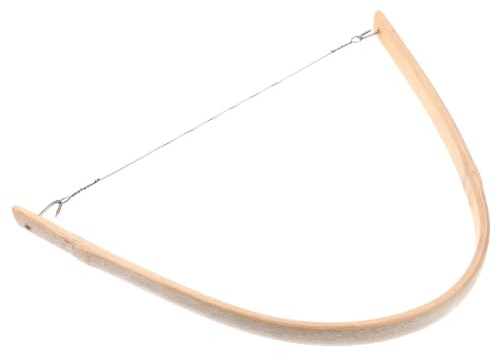 Scie à Chantourner en Bambou et Fil D’acier, Arc en U pour Travail du Bois | Contrôle Flexible et Précis, Vibrations et Bruit Réduits, Finition Kaki, Usage Professionnel ou Bricolage