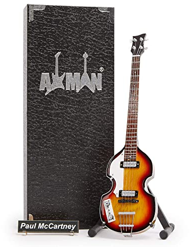 P McCartney 1961 Violin Bass - Miniatur-Gitarren-Replik – Musikgeschenke – handgefertigte Verzierung