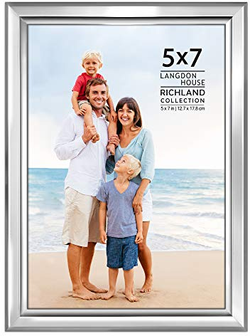 Langdon House 5x7 Silver Picture Frame - Distinguished Edging for Classic Style - Richland Collection