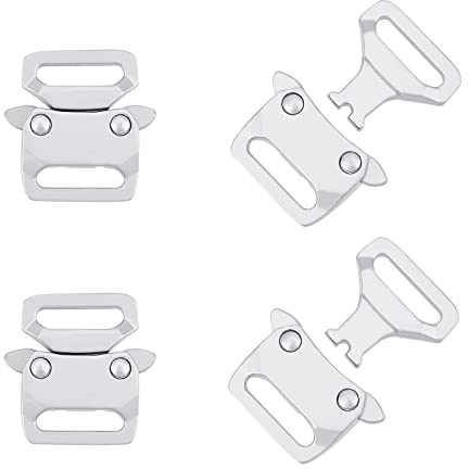 SUPERFINDINGS 4paquete Broches Pulsera Supervivencia con Clip Liberación Lateral Aleación de Paracord DIY Accesorios Artesanales