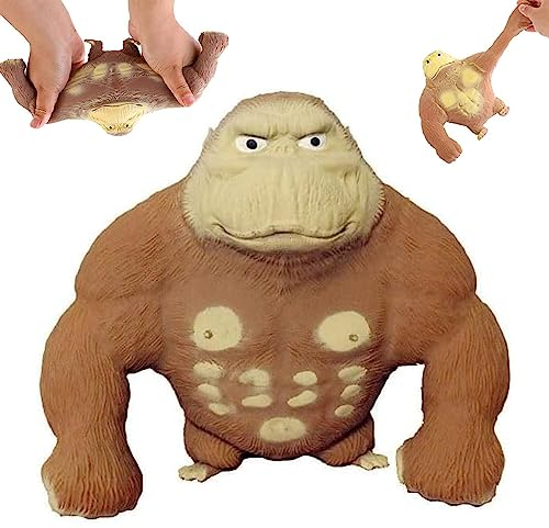 Figuren Stretch-Spielzeug für Kinder und Erwachsene,Gorilla-Figur Zum Stressabbau,Latex AFFE Gorilla,Kawaii Anti Stress Spielzeug,Soft Squeeze Stressabbau Spielzeug,Party-Druckspielzeuge