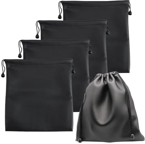 DALAETUS 4 Stück Kopfhörertaschen mit Kordelzug Set, wasserdichte Kopfhörer-Aufbewahrungstasche für Reisen und Den Einsatz Unterwegs, EKopfhörer-Schutzhülle zum Schutz des Kopfhörers