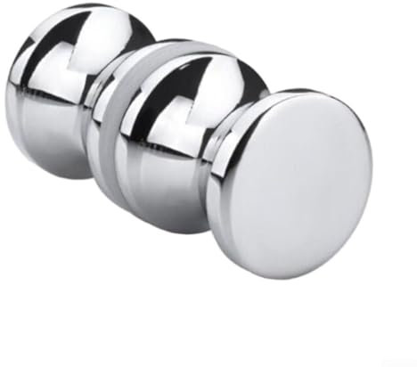 YUANGANG Manopola rotonda per maniglia della porta della doccia, in lega di alluminio, parti di ricambio per porta scorrevole in vetro della doccia, 62 x 30 mm (C)