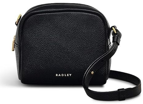 RADLEY The Daily Damen Umhängetasche aus Leder, klein, mit Reißverschluss, Schwarz , 16cm