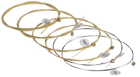 Lnhgh Corde per chitarra e western 6 pezzi corde di ricambio per chitarristi, accessori musicali per chitarra western ricambi per principianti