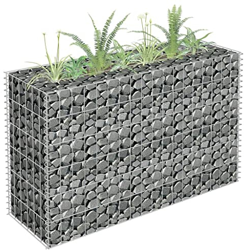 Tomostar Gabionenkorb, Gabion, Steinkorb, Hochbett, Gabione, verzinkter Stahl, 90 x 30 x 60 cm