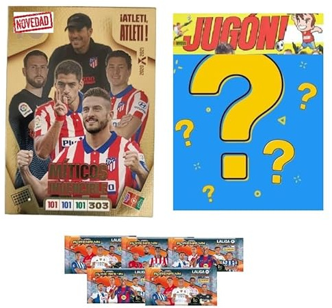 Genérico Carta MITICOS INVENCIBLE 2025 2026 ¡ Atleti, Atleti ! 25 26 (MITICOS INV. + 5 sobres + Jugón (SOLO LA REVISTA-))