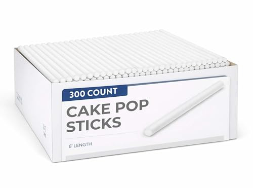 Restaurantware 5.9 Paper Cake Pop 300 Pack Restpresso Sustainable Cake Pop Lollipop Sticks for Cookies, Bakery, Fair, Concession Stands White