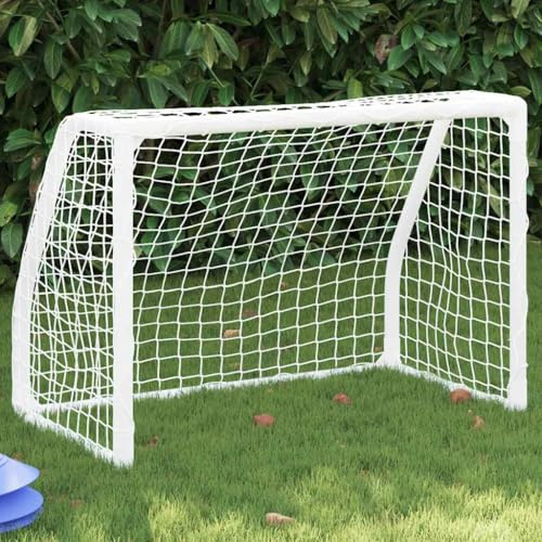 Ordellia fotbollsmål för barn 2 st. med boll, träningsnät, målvägg, trädgårdsgrind av metall, 64 x 35 x 48 cm, med markankare för trädgård, gräsmatta, skola och fritid
