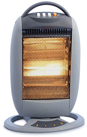 NIKLAS CLASSIC STUFA ALOGENA 1200W oscillante 3 potenze grigia