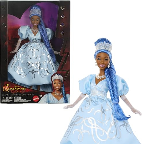 Mattel Disney Descendants 4: The Rise of Red – Askungen modedocka med filminspirerad kunglig klänning och tillbehör