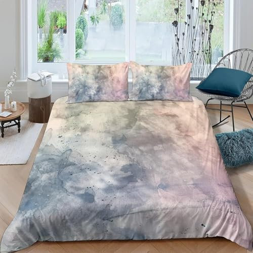 Bunte Graffiti 3D Druck Bettwäsche Set 200X200 cm Bettbezug Kissenbezug,Versteckter Reißverschlussumschlag Kissenbezug,Mikrofaser Bettbezug Mit Für Kinder Und Erwachsene + 2 Kissenbezug -241P502H874E
