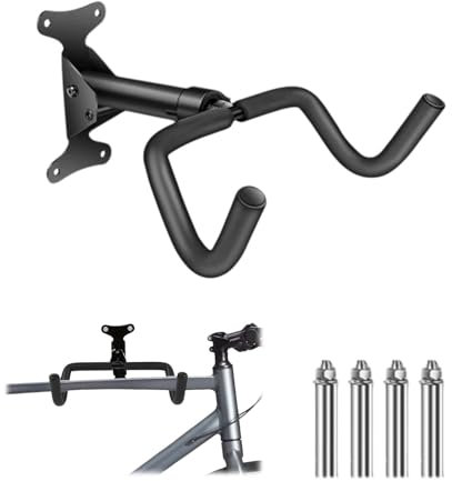 ZHYUAN Rotación de 360 grados Estante de almacenamiento de bicicletas,Soporte de pared para bicicleta,Gancho para bicicleta de pared,plegable,adecuado para garaje y portabicicletas interior,negro