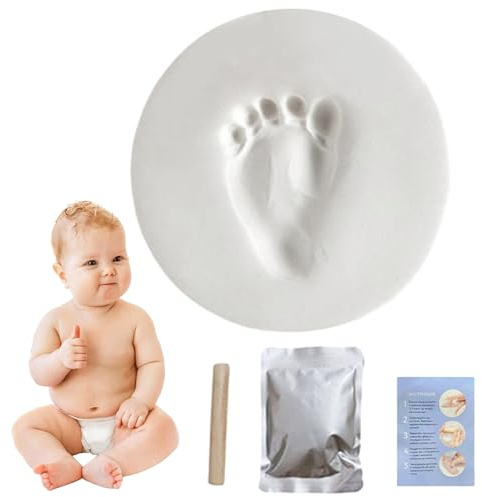 Baby hand- och fotavtryck Keepsake Kit – Food Grade Clay, för baby hand och fotavtryck | Säker och enkel att göra, rolig hand- och fotavtryckssats, för att forma ditt barns och husdjurs fotavtryck