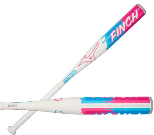 Mizuno Girls Finch Youth Tee Ball Softball Bat (-13), Blue-White, 26 Inches