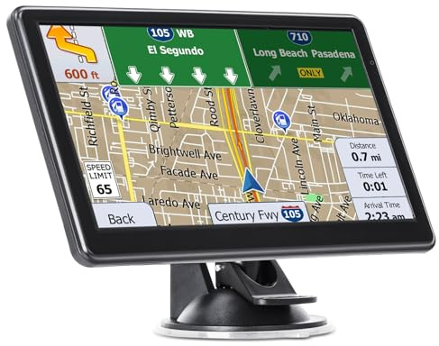 GPS Navigator for Car Truck RV, 7 Inch GPS Navigation System with 2025 Maps, Voice Turn-by-Turn Guidance, Speed Limit & Red Light Warning, Custom Truck Routing, Free Lifetime Map Updates