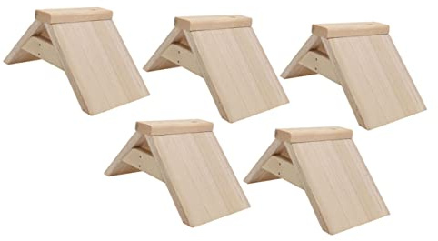 INOOMP 5pcs Wooden Pigeon Perch Stand Roosting Holder Natural Solid Wood Bird Resting Rack for Stable Exercise Platform for Birds