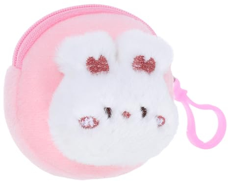 UPKOCH Monedero Peluche con Diseño Conejo Adorable Mini y Portátil para Bolsa de Monedas y Almacenamiento de Auriculares y Funcional para Estudiantes y Uso Diario