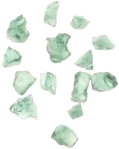 Homoyoyo Piedras Decorativas para Acuario 2 Kg Grava para Paisajismo Acuático 3-5 CM Guijarros de Vidrio Hielo Verde para Pecera Jardín y Terrario Resistentes y Naturales