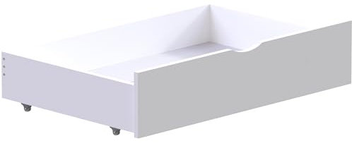 Junior Vida Libra Under-bed Drawer Storage Solid Pine Set of 2 Drawers Children Kids (White)