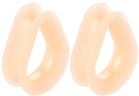 Aeici - Esparcidor de orejas, esparcidor de silicona, 2 piezas, esparcidor de oreja, túnel, color carne, lágrima, forma, No Gemstone
