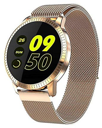 QESTO MAD Smart Watch Waterproof Tempered Glass Activity Fitness Tracker Heart Rate Monitor BRIM Men's And Women's Smartwatch CF18P(A)
